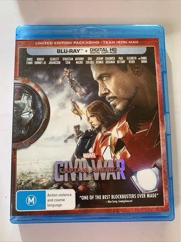 Captain America: Civil War (Blu-ray, 2016) All Regions