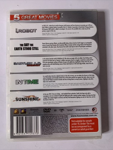I Robot / Sunshine / In Time / Babylon A.D. / The Day the Earth (DVD, 5-Disc)