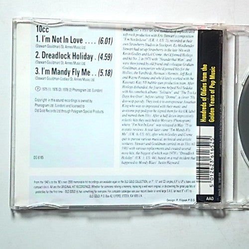 10cc – I'm Not In Love / Dreadlock Holiday / I'm Mandy Fly Me (CD, 1992)
