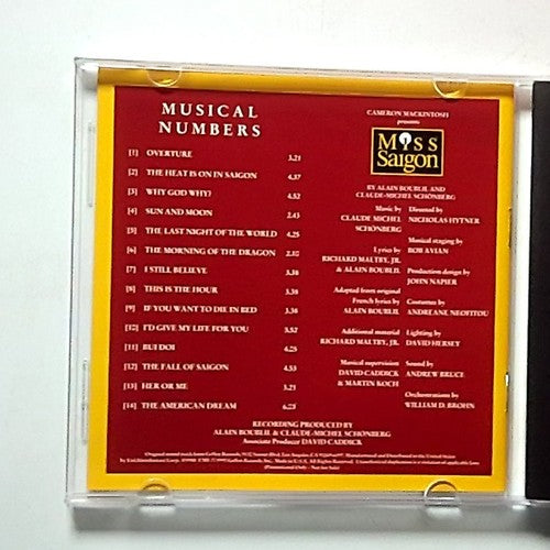 Highlights From Miss Saigon (CD, 1990) Australia Promo GED24621