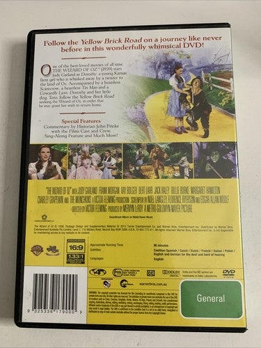 The Wizard Of Oz (75th Anniversary Edition, DVD, 1939) Judy Garland Region 4 NEW
