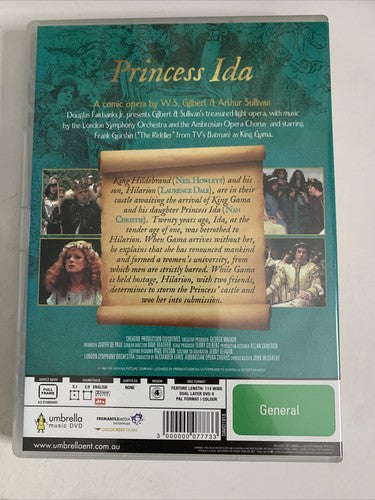 Gilbert & Sullivan's Princess Ida (DVD, 1986) Nan Christie, Neil Howlett Region4