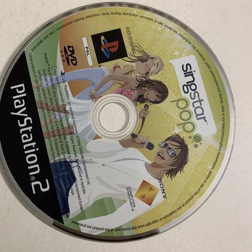 SingStar Pop PS2 Sony PlayStation 2 PAL Karaoke Music Game Complete