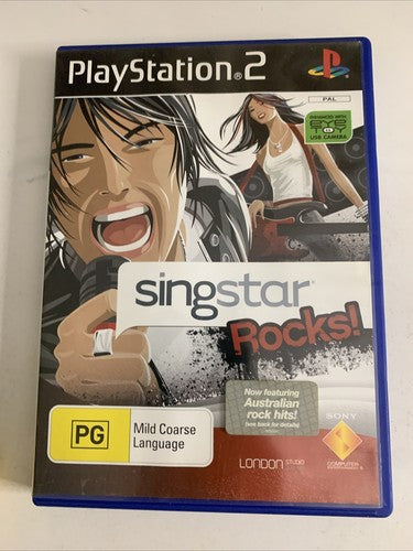 SingStar Rocks PS2 Sony PlayStation 2 PAL Music Karaoke Game