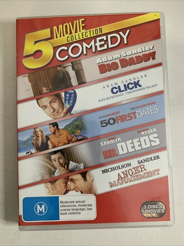 50 First Dates / Anger Management / Big Daddy / Click / Mr Deeds (DVD) Adam Sand