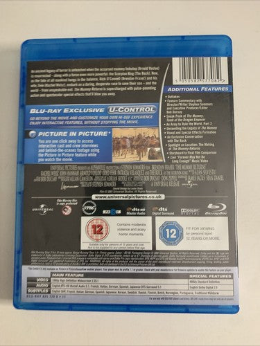 The Mummy Returns (Blu-ray, 2001) Dwayne Johnson, Rachel Weisz, Brendan Fraser