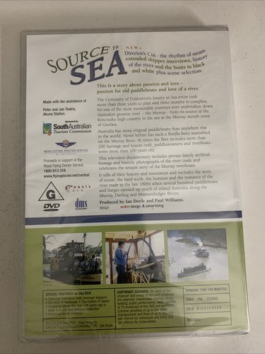 Source To Sea (DVD, 2003) Murray Riverboats Documentary All Regions NEW Sealed