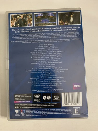 Last Night of the Proms 2012 (DVD, 2013) BBC Region 4