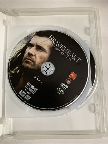 Braveheart (Definitive Edition, DVD, 1995, 2-Disc) Mel Gibson Region 4