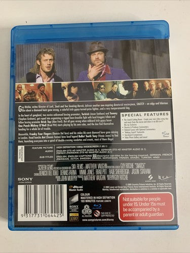 Snatch (Blu-ray, 2000) Benicio del Toro, Brad Pitt, Jason Statham All Regions