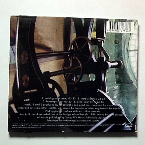 Pearl Jam – Nothing As It Seems (CD, 2000) Australia Digipak 669300.2