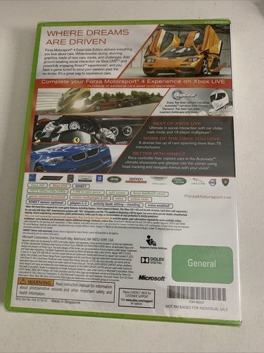 Forza Motorsport 4: Essentials Edition Microsoft XBOX 360 PAL Game NEW Sealed
