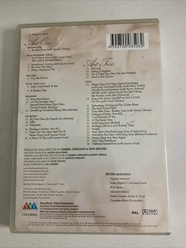 Barbra Streisand – Timeless - Live In Concert (DVD, 2001) All Regions