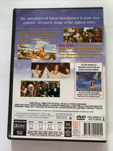 The Adventures of Baron Munchausen (DVD, 1988) Robin Williams, Sting Region 4