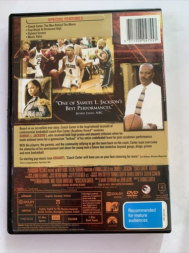 Coach Carter (DVD, 2005) Samuel L. Jackson Region 4 NEW