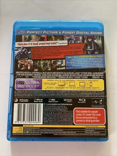 Kick-Ass 2 (Blu-ray, 2013) Aaron Taylor-Johnson, Chloë Grace Moretz  Region B