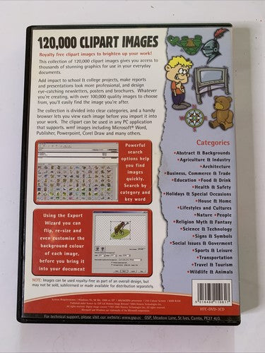 120,000 Clipart Images Royalty Free PC Windows CD-ROM 3-Disc