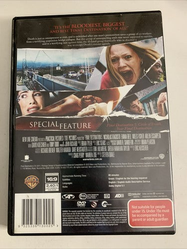 Final Destination 5 (DVD, 2011) Nicholas D'agosto, Emma Bell Horror Region 4