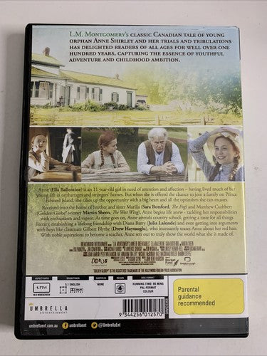Anne of Green Gables (DVD, 2016) Martin Sheen, Ella Ballentine Region 4
