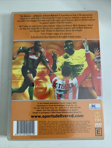 EPL Premier League Ten Seasons: A Decade of Great Matches (DVD, 2003) All Region