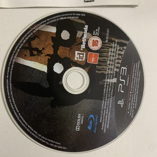 RAGE Sony PlayStation 3 PS3 Game Complete