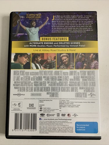 Yesterday (DVD, 2019) Himesh Patel, Lily James, Ed Sheeran Region 4
