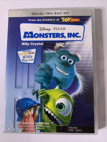 Monsters, Inc. (DVD, 2001) Disney Pixar Animation Film Region 4