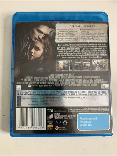 Twilight (Blu-ray, 2008) Kristen Stewart, Robert Pattinson Region B