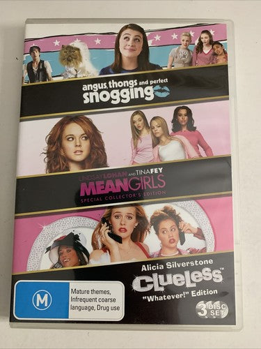 Angus, Thongs and Perfect Snogging / Mean Girls / Clueless (DVD, 2008) Region 4