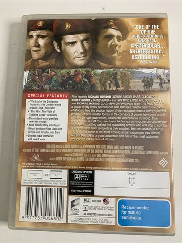 The Wild Geese (DVD, 1978) Richard Burton, Richard Harris Region 4 NEW