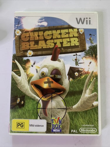 Chicken Blaster Nintendo Wii PAL Shooter Game Complete