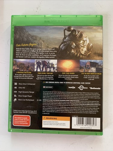 Fallout 76 Microsoft XBOX One 2018 Game