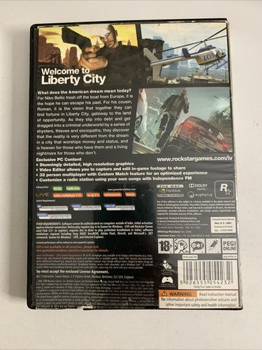Grand Theft Auto 4 PC Windows DVD Game