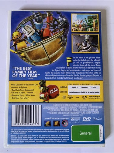 Robots (DVD, 2005) Animated Film Region 4