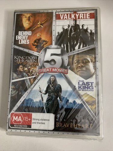 Behind Enemy Lines/ Valkyrie/ Last King Scotland/ Braveheart/ Kingdom Heaven DVD