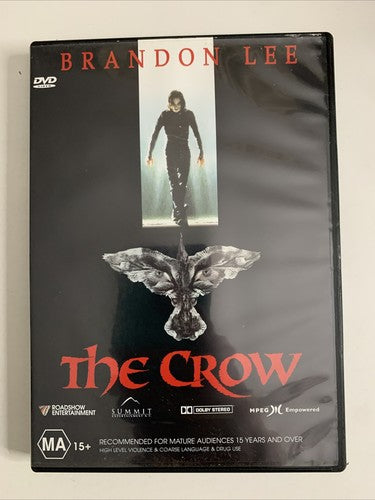 The Crow (DVD, 1994) Brandon Lee Region 4