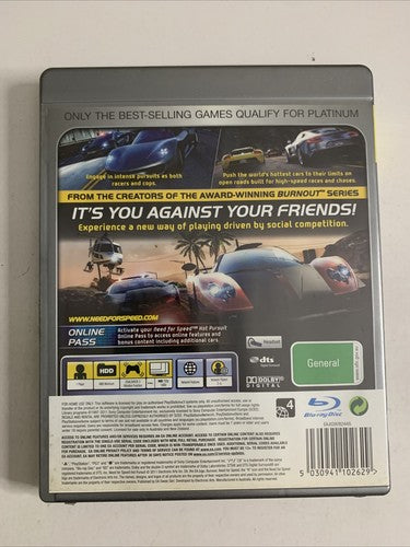 Need For Speed: Hot Pursuit PS3 Sony Playstation 3 Game