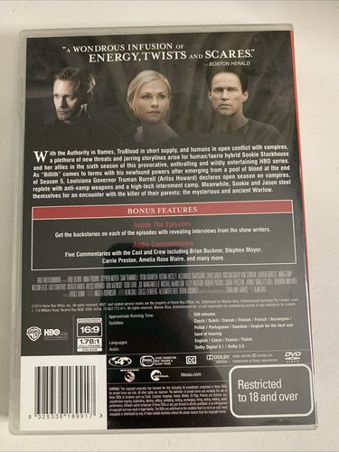 True Blood : Season 6 (DVD, 2014, 4-Disc) Region 4