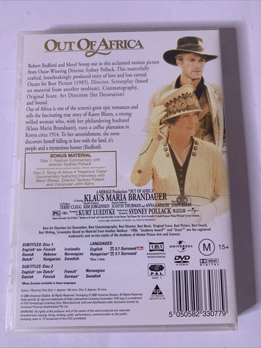 Out of Africa (Special Edition, DVD, 1985) Meryl Streep, Robert Redford Region 4