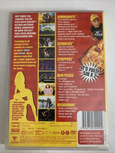 Fat Pizza Uncensored 2 (DVD, 2004, 2-Disc) Paul Fenech Region 4