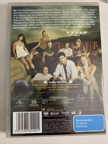 Friday Night Lights : Season 3 (DVD, 2010, 4-Disc) Region 4