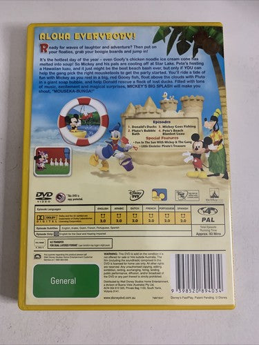 Disney Mickey Mouse Clubhouse: Mickey's Big Splash (DVD, 2006) Region 4