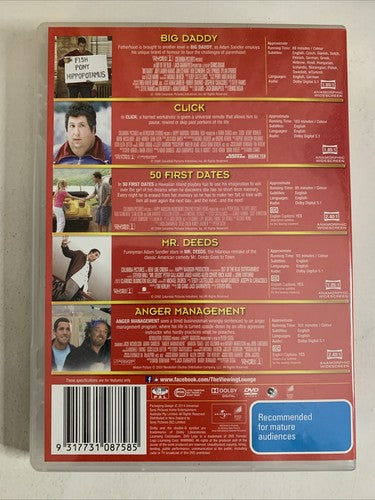 50 First Dates / Anger Management / Big Daddy / Click / Mr Deeds (DVD) Adam Sand