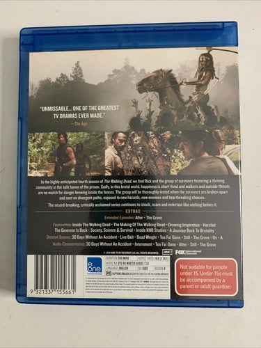 The Walking Dead : Season 4 (Blu-ray, 2013, 5-Discs) Region B