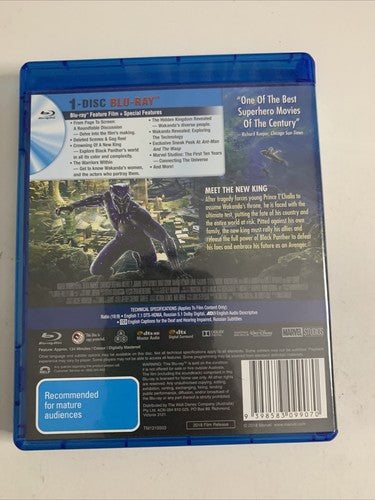 Black Panther (Blu-ray, 2018) Chadwick Boseman, Michael B. Jordan All Regions