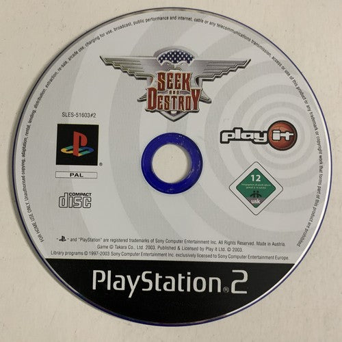 Seek And Destroy PS2 Sony PlayStation 2 PAL Game  Complete