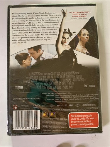 Black Swan (DVD, 2010) Natalie Portman Region 4 NEW