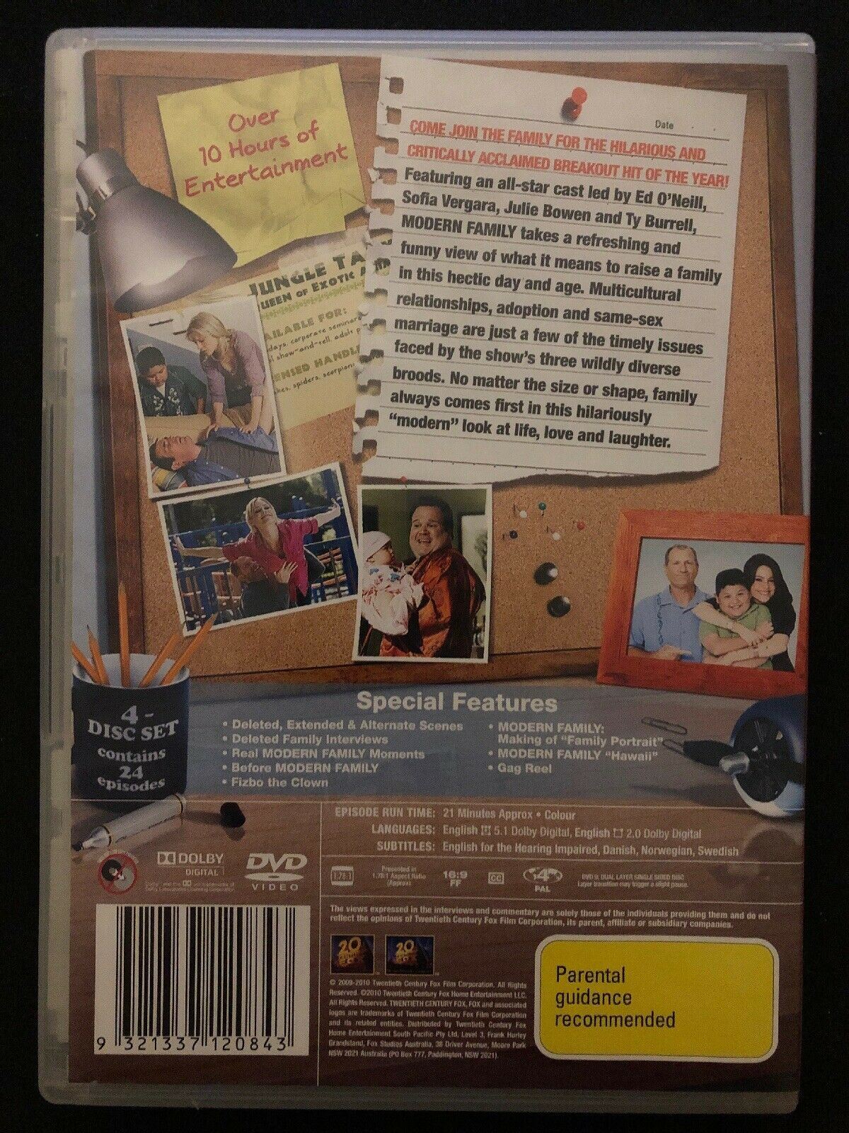 Modern Family : Season 1 (DVD, 2010, 4-Disc Set)
