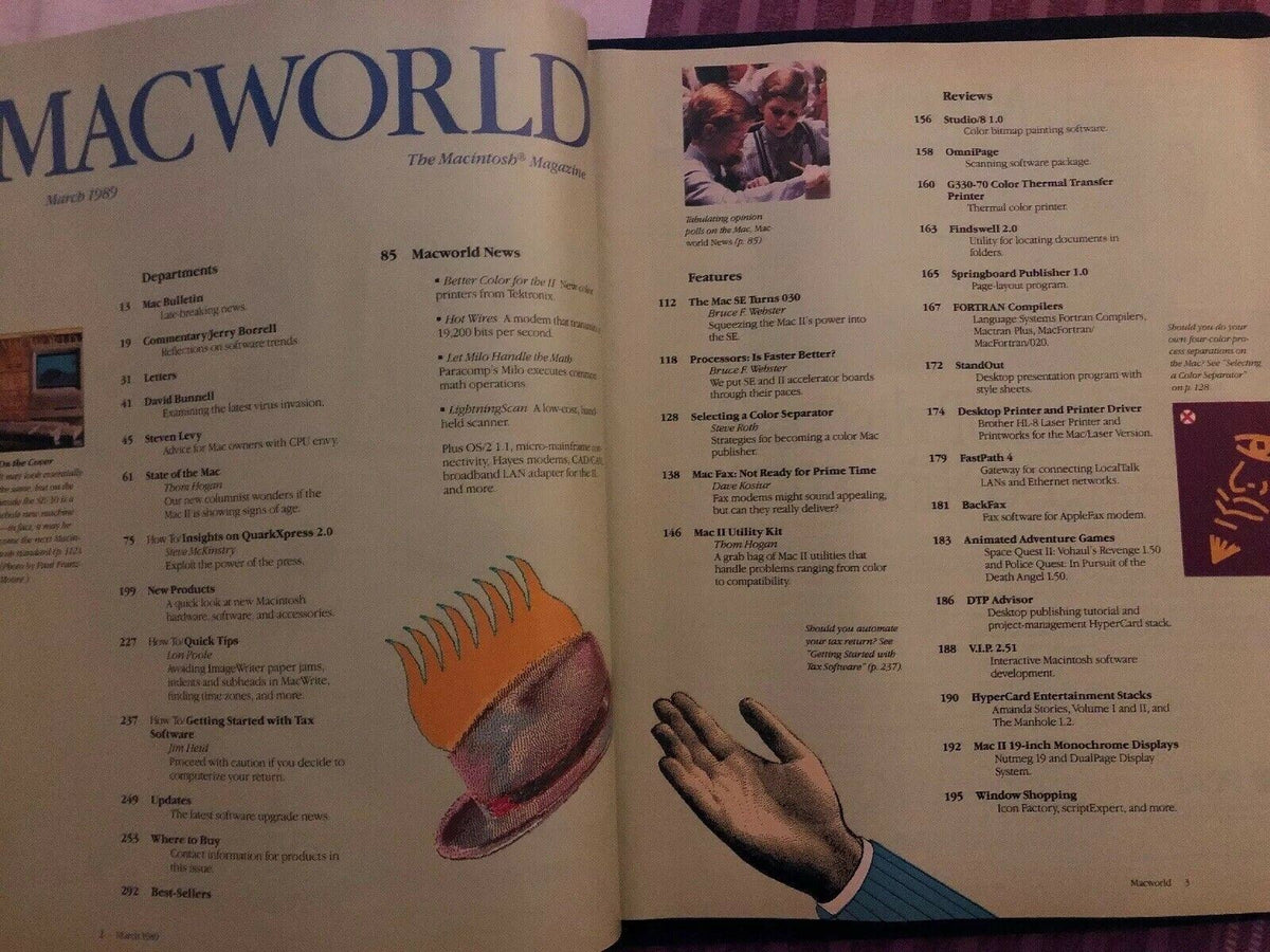 Macworld March 1989 Magazine: Apple 68030 SE Big Issue Vintage Macintosh Mag
