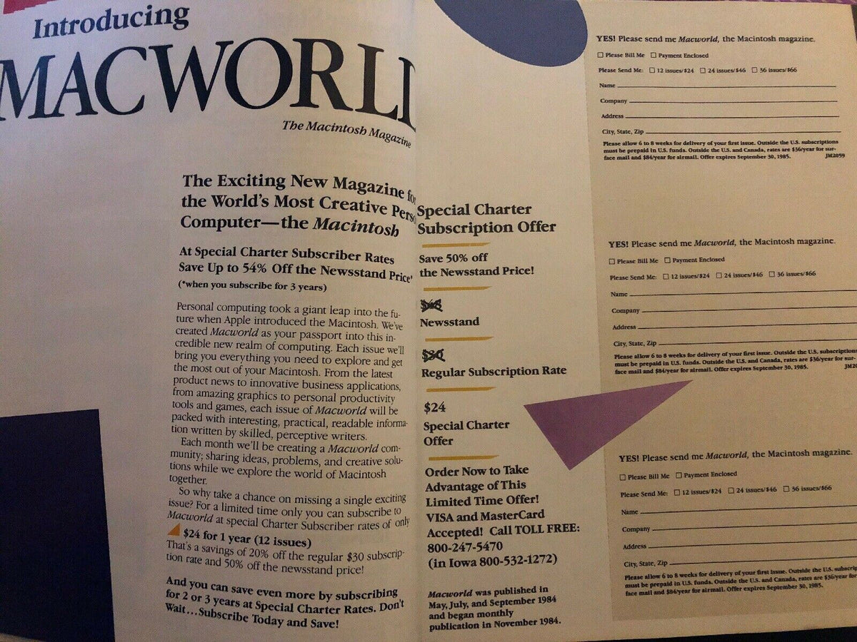 Macworld November 1984: Vintage Apple Macintosh Magazine - The Fat 512K Arrives!